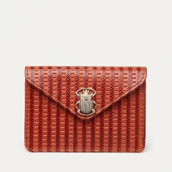 Best Claris Virot Alex Wallet Anko Brick Embossed Woven Leather