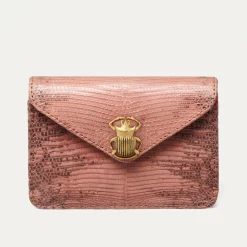 Best Sale Claris Virot Alex Wallet Old Pink Lizard