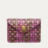 Best Sale Claris Virot Alex Wallet Sakura Pink Woven Leather