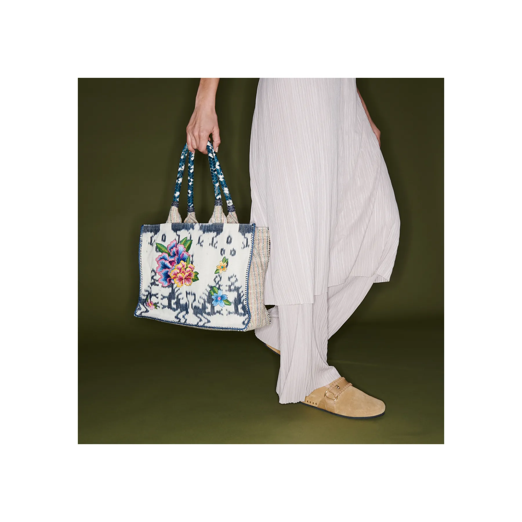 Discount Claris Virot Archi Bag Blue Dragon Timor Fabric