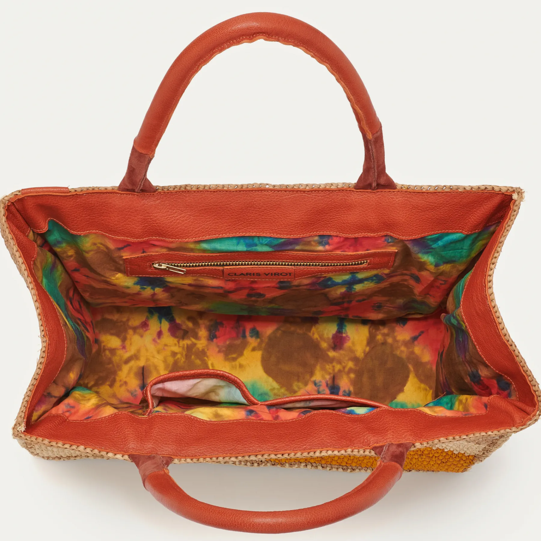 Best Sale Claris Virot Archi Bag Rafia Fabric