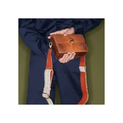 Best Sale Claris Virot Ava Medium Bag Caramel Kocha Lizard