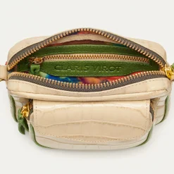 Best Claris Virot Baby Charly Bag Sesame Beige Embossed Croco