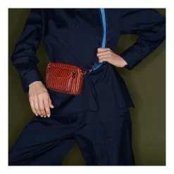 Best Sale Claris Virot Baby Charly Bag Anko Brick Embossed Woven Leather