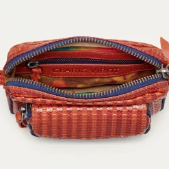 Best Sale Claris Virot Baby Charly Bag Anko Brick Embossed Woven Leather