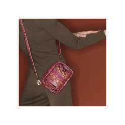 Discount Claris Virot Baby Charly Bag Pink Burgundy Python