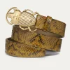 Cheap Claris Virot Beetle Belt Kaki Python