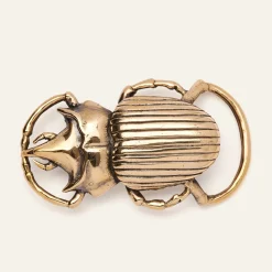 Flash Sale Claris Virot Beetle Belt Black Python Gold Buckle