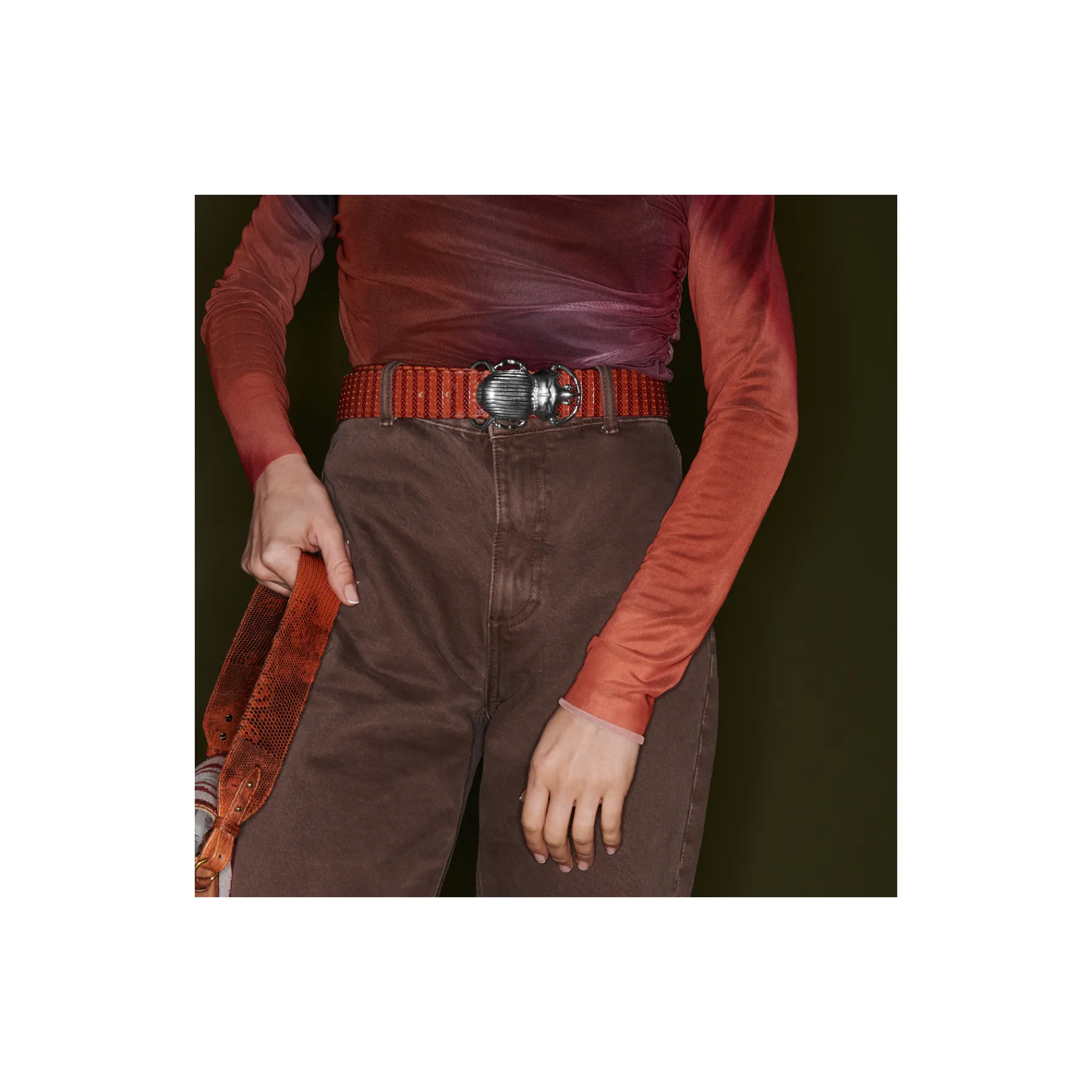 Best Claris Virot Belt Buckle Silver Beetle