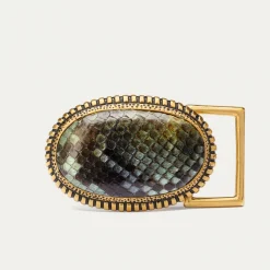 Flash Sale Claris Virot Belt Buckle Green Valley Python