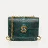 New Claris Virot Big Ava Bag Green Forest Python