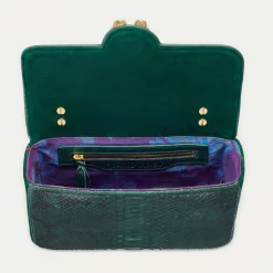 New Claris Virot Big Ava Bag Green Forest Python