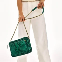 Sale Claris Virot Big Charly Bag Mint Python