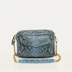 Store Claris Virot Big Charly Bag Blue Lagoon Python