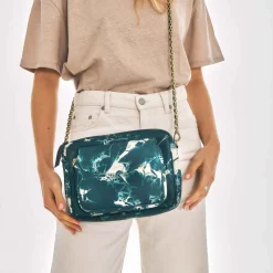 Shop Claris Virot Big Charly Bag Blue Tie And Dye Leather