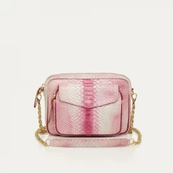 Best Sale Claris Virot Big Charly Bag Burgundy Python