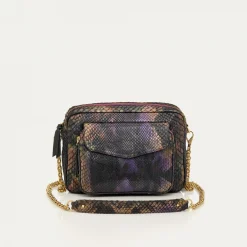 Sale Claris Virot Big Charly Bag Carbon Python