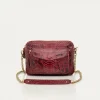 Sale Claris Virot Big Charly Bag Burgundy Python