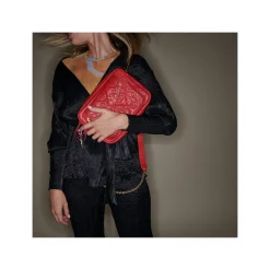 Cheap Claris Virot Big Charly Bag Vermilion Leather