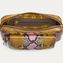 Fashion Claris Virot Big Charly Bag Stone Hand Painted Python