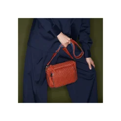 Best Sale Claris Virot Big Charly Bag Anko Brick Embossed Woven Leather