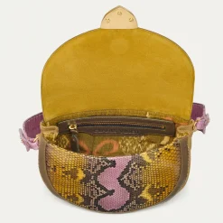 Sale Claris Virot Big Victoria Bag Stone Hand Painted Python