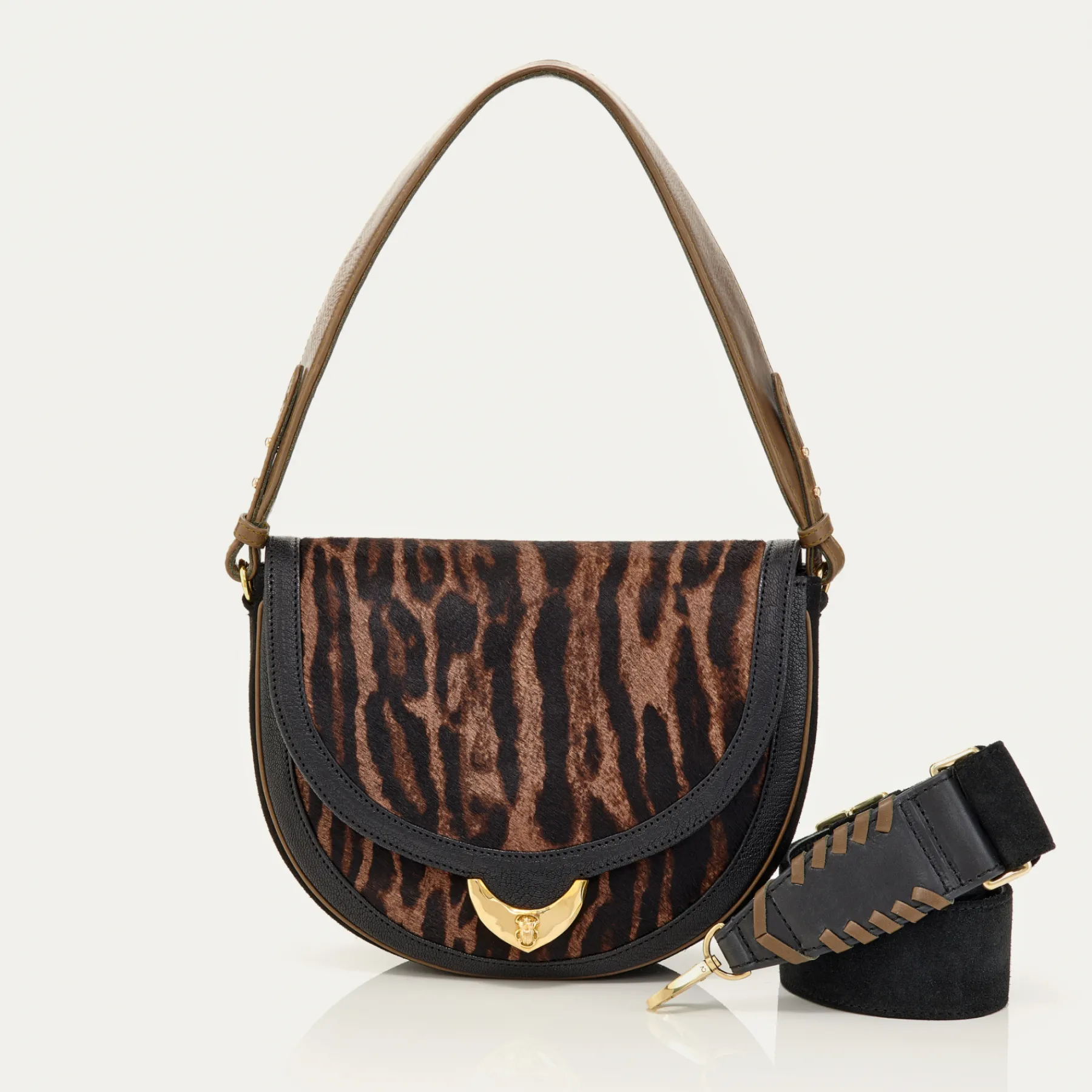 New Claris Virot Big Victoria Bag Ocelot Leather