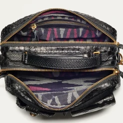Store Claris Virot Cesar Bag Black Python And Leather