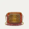 Sale Claris Virot Charly Bag Kaki Burgundy Mix Python