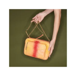 Shop Claris Virot Charly Bag Red Orange Tatsu Python