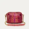 Best Claris Virot Charly Bag Pink Burgundy Python