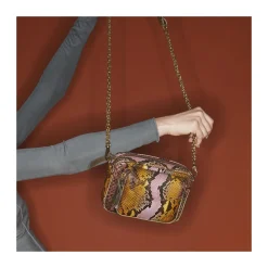 Clearance Claris Virot Charly Bag Stone Hand Painted Python