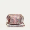 Cheap Claris Virot Charly Bag Metallic Coral Pink Python