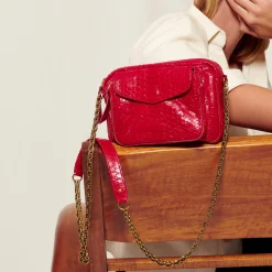 Clearance Claris Virot Charly Bag Red Python