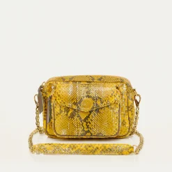 Sale Claris Virot Charly Bag Yellow Imperial Samurai Python