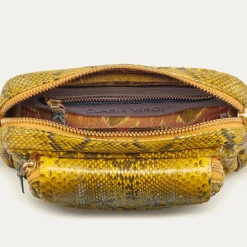Sale Claris Virot Charly Bag Yellow Imperial Samurai Python