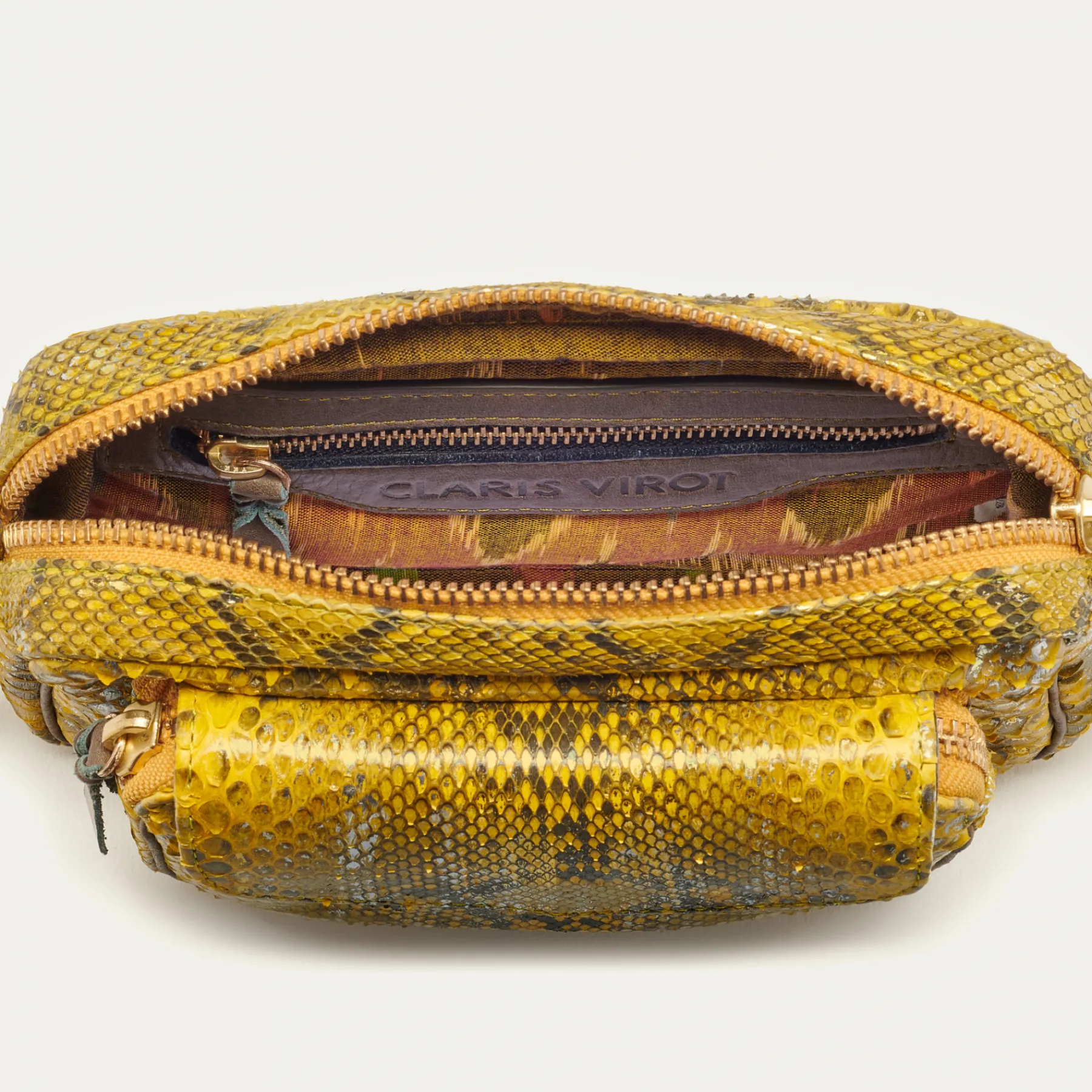 Sale Claris Virot Charly Bag Yellow Imperial Samurai Python