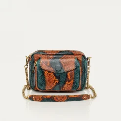 Shop Claris Virot Charly Bag Kingfisher Python