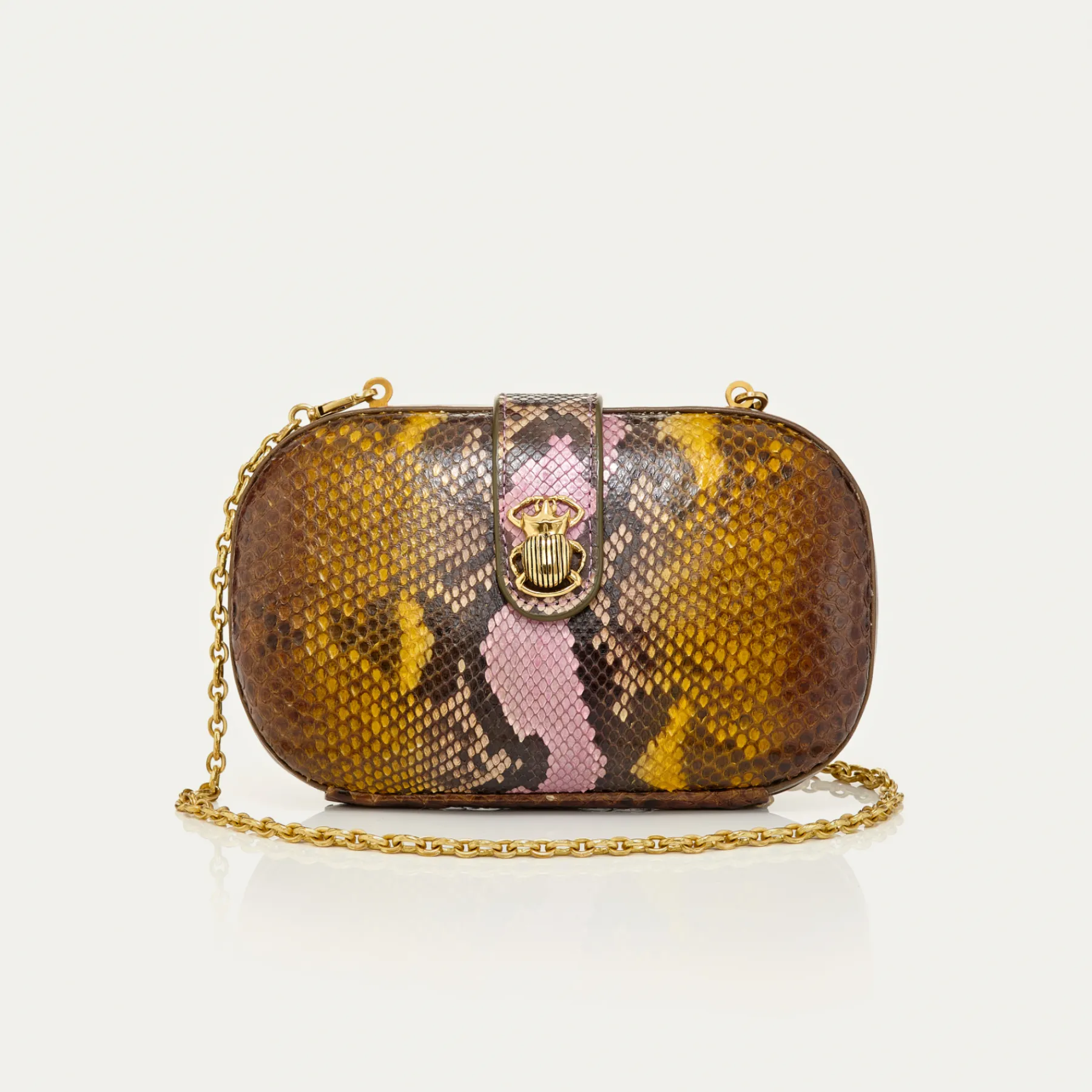 Best Sale Claris Virot Chiara Bag Stone Hand Painted Python