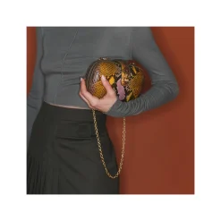 Best Sale Claris Virot Chiara Bag Stone Hand Painted Python