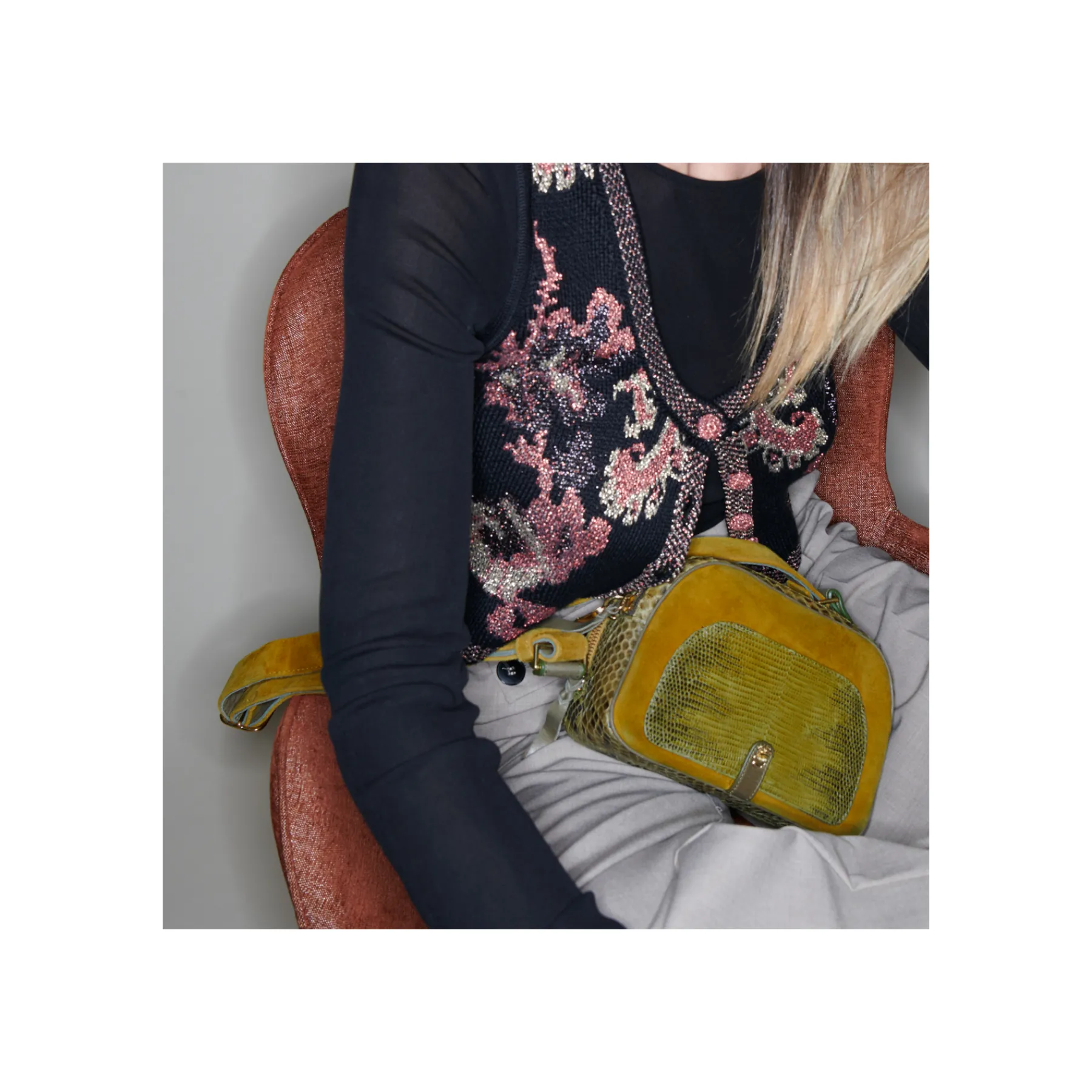 Best Sale Claris Virot Clara Bag Khaki Python And Lizard