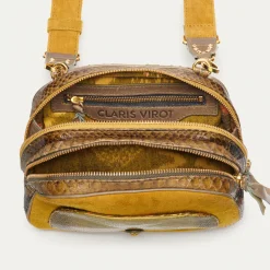 Best Sale Claris Virot Clara Bag Khaki Python And Lizard