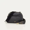 Online Claris Virot Clara Bag Black Embossed Croco Leather