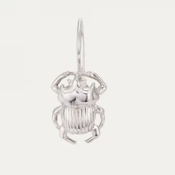 New Claris Virot Cleo Earrings Silvery Beetle