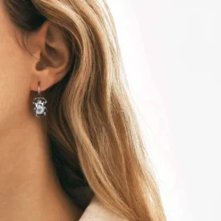 New Claris Virot Cleo Earrings Silvery Beetle