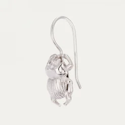 New Claris Virot Cleo Earrings Silvery Beetle