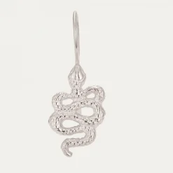 New Claris Virot Cleo Earrings Silvery Snake