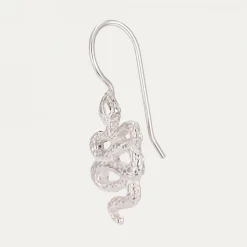 New Claris Virot Cleo Earrings Silvery Snake