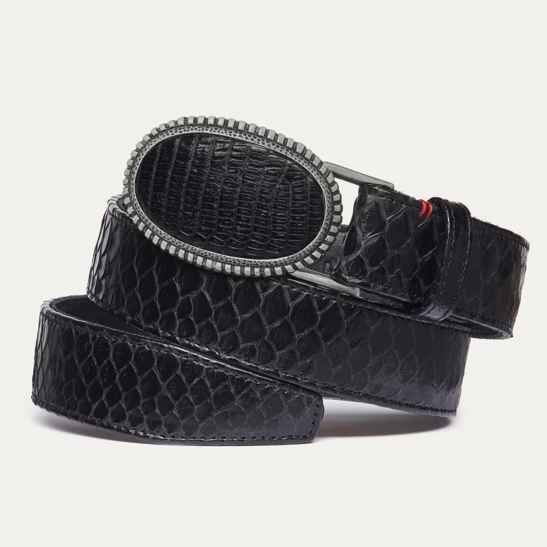 Best Claris Virot Dallas Belt Black Python