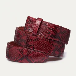 Fashion Claris Virot Dallas Belt Burgundy Python